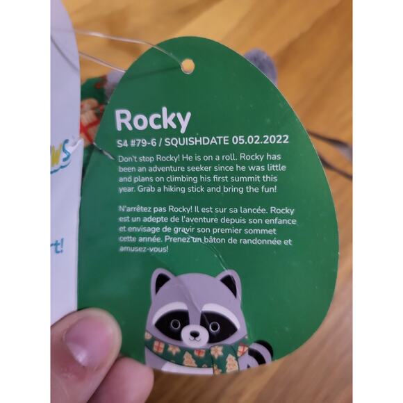 Squishmallows Rocky Raccoon Christmas Ornament 2021 Holiday Squad NWT 3.5” - Picture 12 of 14